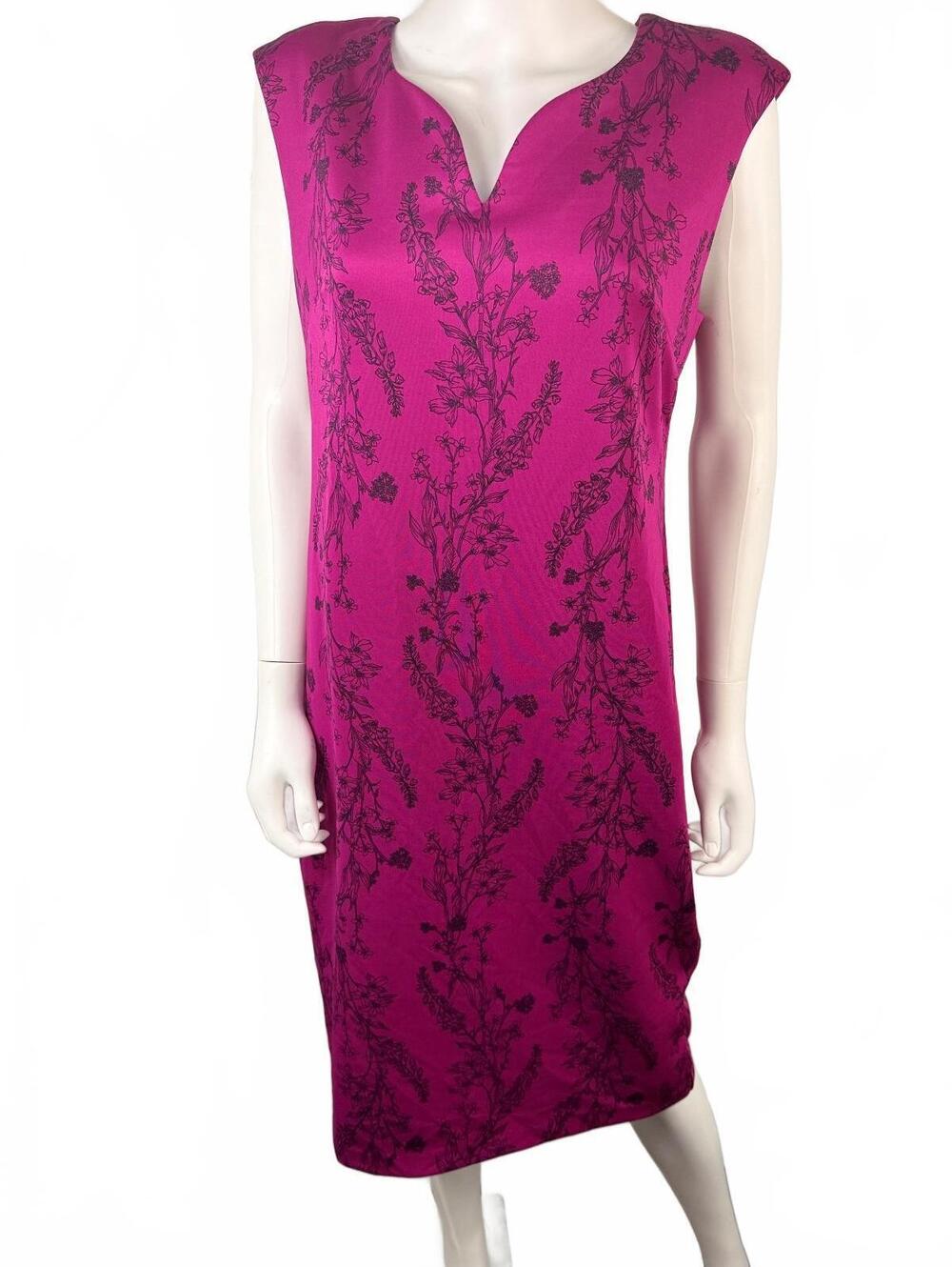 Worthington Purple Floral Print Sleeveless Dress Size 10